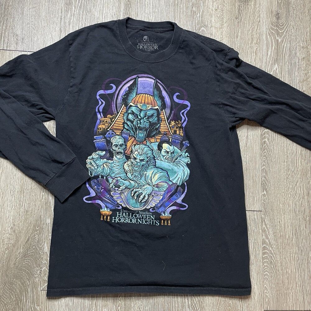 Universal Studios HHN 22 Halloween Horror Nights 2022 Long Sleeve Shirt Men's M